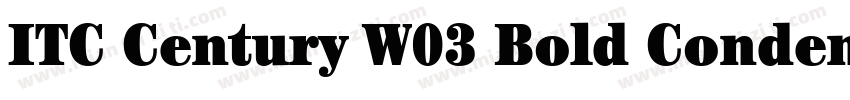 ITC Century W03 Bold Condensed字体转换